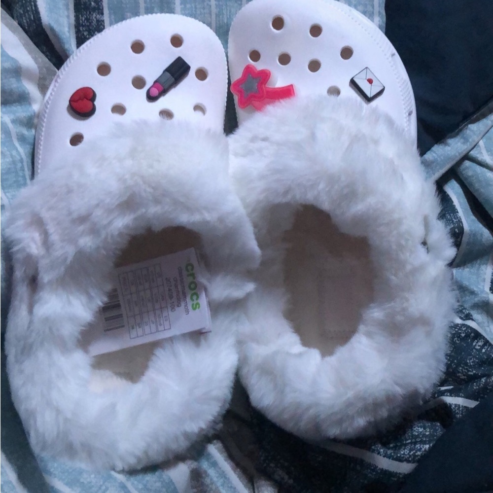 Crocs White Fluffy mammoth